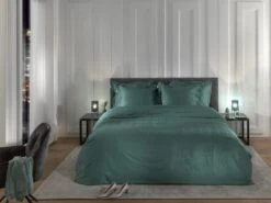 Heckett & Lane Diamante Bettwäsche Mineral Grün -Deutschland Vtwonen Verkaufs-Shop heckett lane dekbedovertrek katoen satijn diamante mineral green sfeer 1