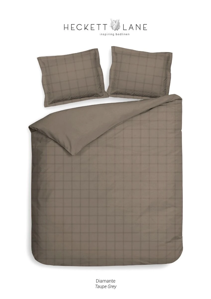 Heckett & Lane Diamante Bettwäsche Taupe Grau 1 Heckett & Lane Diamante Bettwäsche Taupe Grau