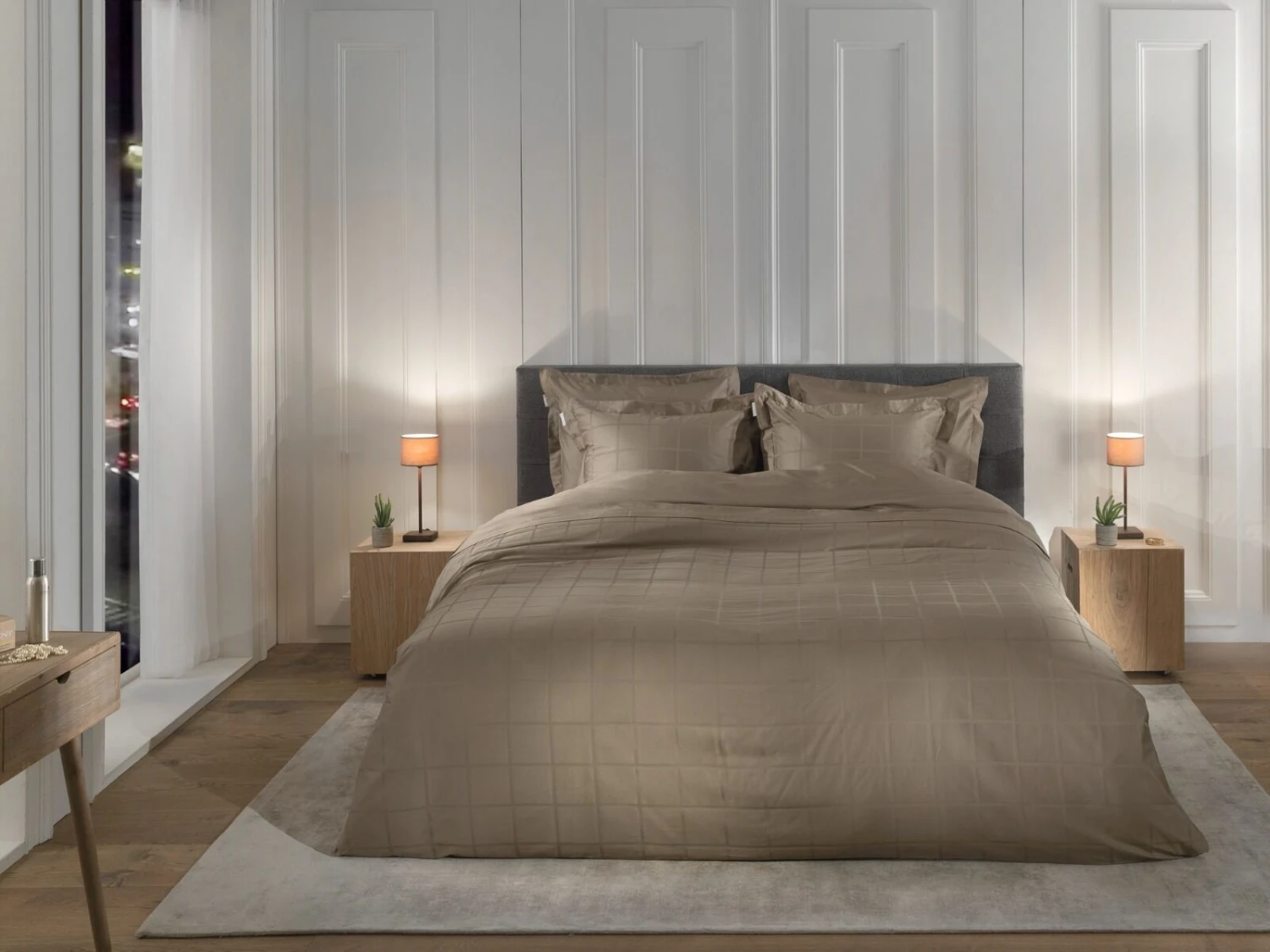 Heckett & Lane Diamante Bettwäsche Taupe Grau 3 Heckett & Lane Diamante Bettwäsche Taupe Grau – Bild 3