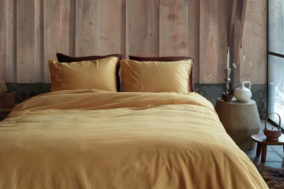 Vtwonen Natural Stone Fraying Bettwäsche Gelb 4 Vtwonen Natural Stone Fraying Bettwäsche Gelb – Bild 4