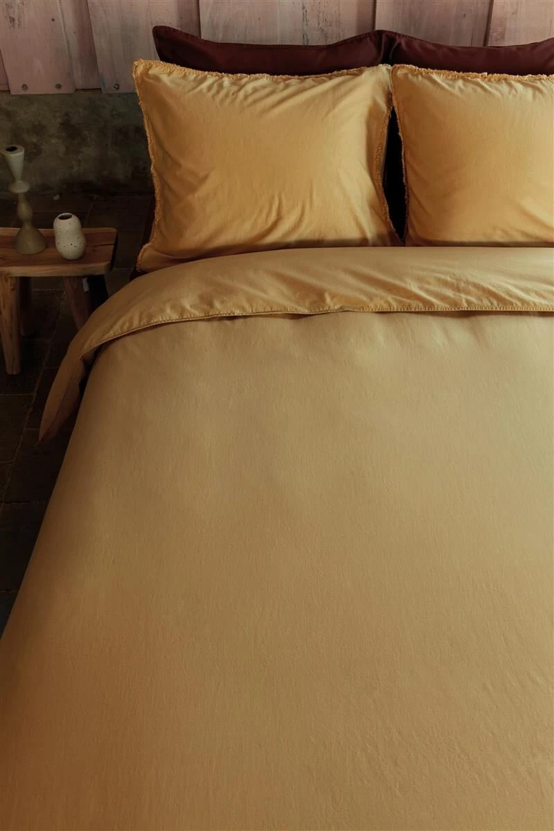 Vtwonen Natural Stone Fraying Bettwäsche Gelb 6 Vtwonen Natural Stone Fraying Bettwäsche Gelb – Bild 6