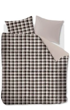 Riviera Maison Pied De Poule Bettwäsche Sandfarben