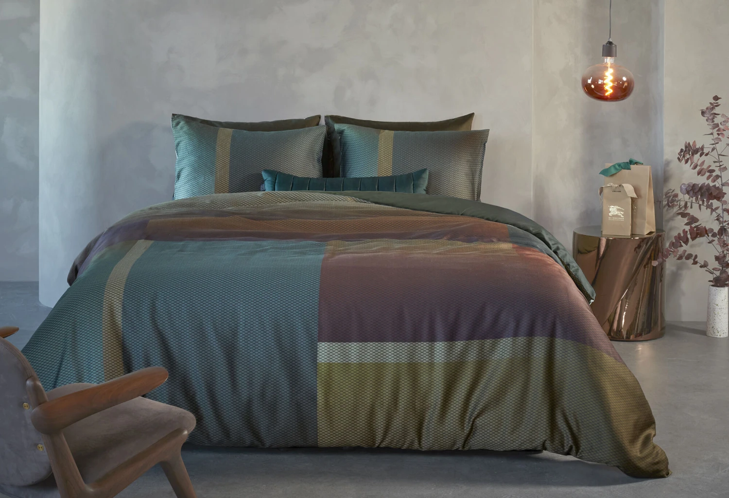 Kardol Sloan Square Bettwäsche Olivegrün 4 Kardol Sloan Square Bettwäsche Olivegrün – Bild 4