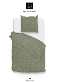 Zo!Home Lino Bettwäsche Grün -Deutschland Vtwonen Verkaufs-Shop zo home bettwasche lino army green 5