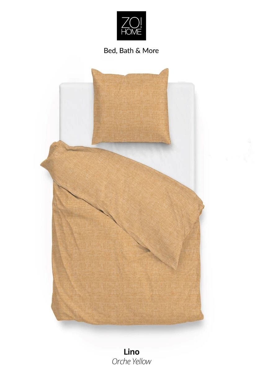 Zo!Home Lino Bettwäsche Ocker Gelb 5 Zo!Home Lino Bettwäsche Ocker Gelb – Bild 5