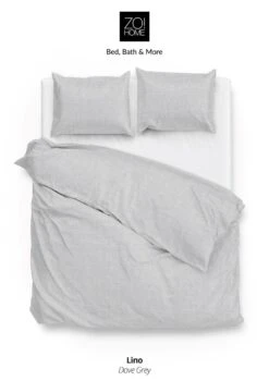 Zo!Home Lino Bettwäsche Hellgrau