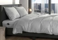 Zo!Home Lino Bettwäsche Hellgrau -Deutschland Vtwonen Verkaufs-Shop zo home dekbedovertrek lino dove grey 5 1