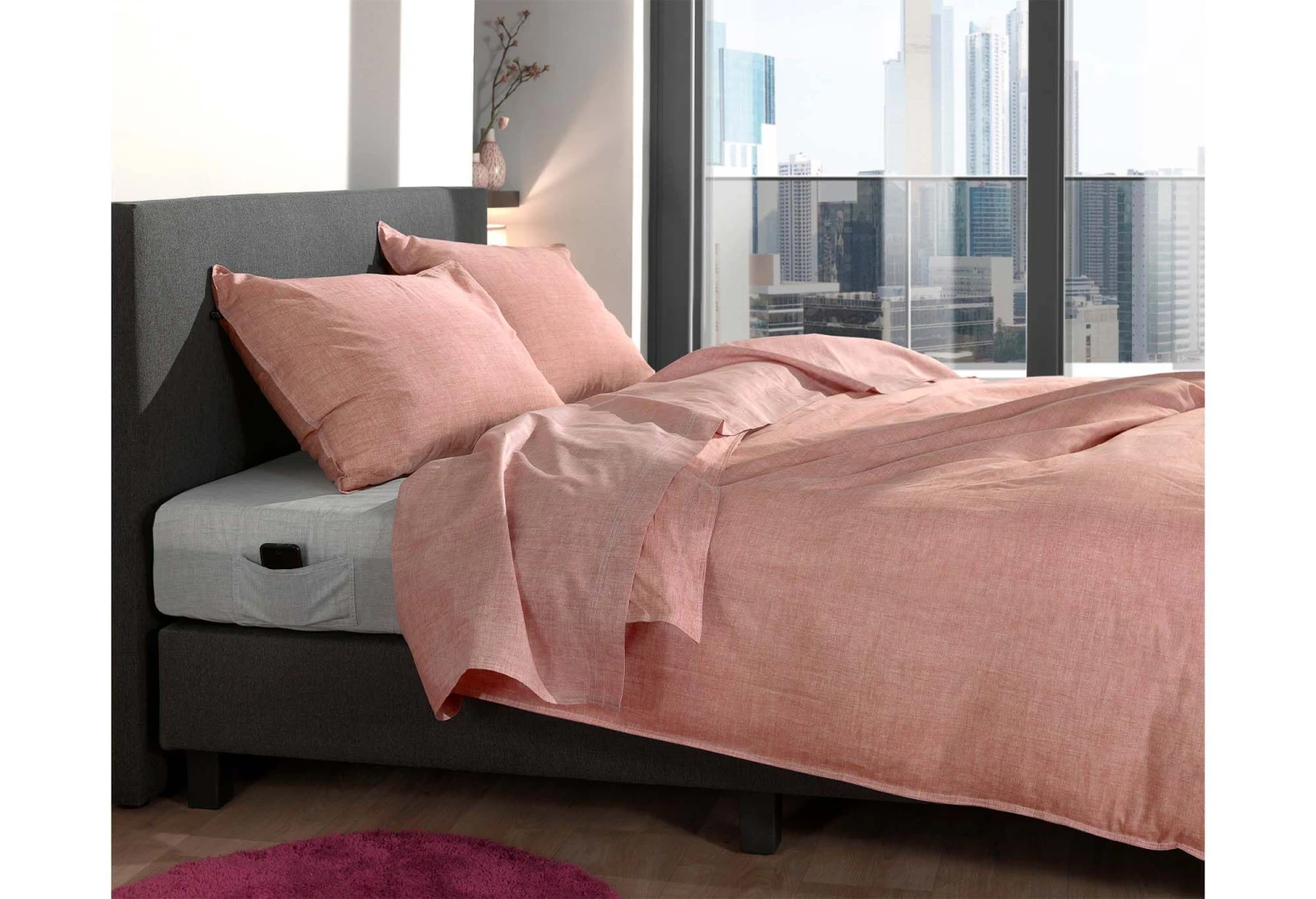 Zo!Home Lino Bettwäsche Altrosa 2 Zo!Home Lino Bettwäsche Altrosa – Bild 2