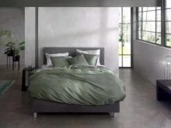 Zo!Home Satinado Bettwäsche Grasgrün -Deutschland Vtwonen Verkaufs-Shop zo home dekbedovertrek satinado army green 4