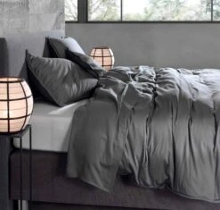 Zo!Home Satinado Bettwäsche Anthrazit -Deutschland Vtwonen Verkaufs-Shop zo home dekbedovertrek satinado classic anthracite 5
