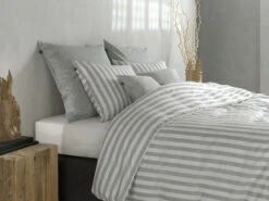 Zo!Home Banda Di Lino Bettwäsche Taubengrau -Deutschland Vtwonen Verkaufs-Shop zohome dekbedovertrek katoen banda di lino dove grey 3 1