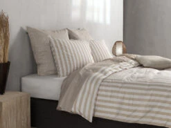 Zo!Home Banda Di Lino Bettwäsche Sandfarbenes Beige -Deutschland Vtwonen Verkaufs-Shop zohome dekbedovertrek katoen banda di lino sandy beige 3