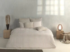 Zo!Home Banda Di Lino Bettwäsche Sandfarbenes Beige -Deutschland Vtwonen Verkaufs-Shop zohome dekbedovertrek katoen banda di lino sandy beige 4